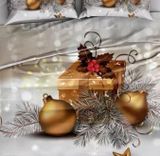 Baumwollbettwäsche Homa NAVIDAD GOLD 3-teiliges Set 140x200 cm