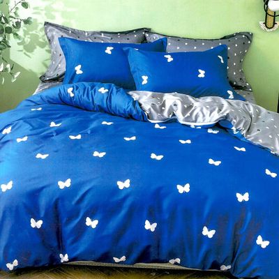 Baumwollbettwäsche Homa GELEA BLUE 7-teiliges Set 140x200 cm