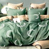 Französische Bettwäsche Homa BRINA GREEN 6-teiliges Set 200x220 cm