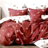 Französische Bettwäsche Homa BRINA RED 6-teiliges Set 200x220 cm