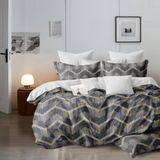 Französische Bettwäsche Homa SIERRA GREY 6-teiliges Set 200x220 cm