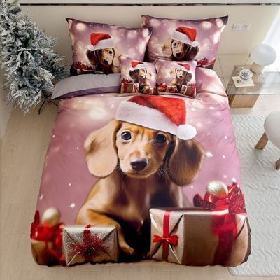 Baumwollbettwäsche Homa DOGGY EVE CUTE 3-teiliges Set 140x200 cm