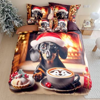 Baumwollbettwäsche Homa DOGGY EVE JOY 3-teiliges Set 140x200 cm