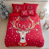 Baumwollbettwäsche Homa LEIBA RED DEER 3-teiliges Set 140x200 cm