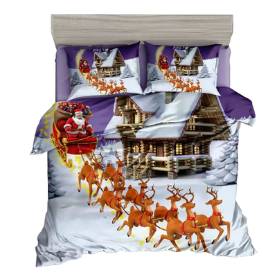 Baumwollbettwäsche Homa NATAL SANTA 3-teiliges Set 140x200 cm