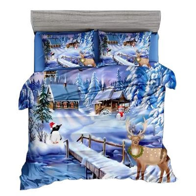 Baumwollbettwäsche Homa NAVIDAD WINTER 3-teiliges Set 140x200 cm